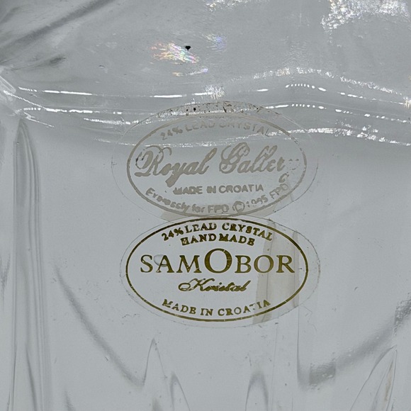 Royal Galler Samobor Crystal Decanter Stopper Heavy Lead Crystal Made Croatia - Picture 2 of 8
